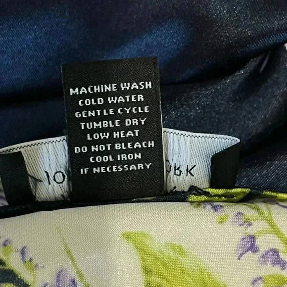 Jones New York NWT Women’s Navy Floral Slip Dress Adjustable Strap‎ Large - Picture 6 of 7